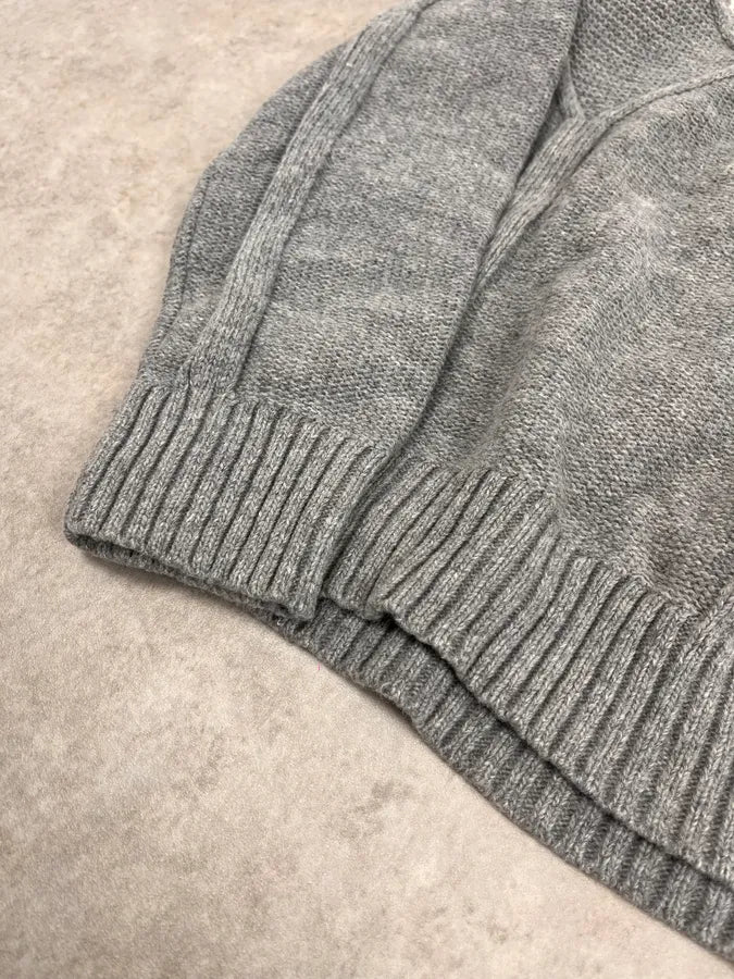 2000s Daniele Alessandrini Beige & Grey Structure Turtleneck Sweater ncpiTMH 5