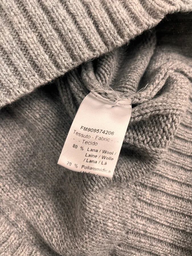 2000s Daniele Alessandrini Beige & Grey Structure Turtleneck Sweater ncpiTMH 8