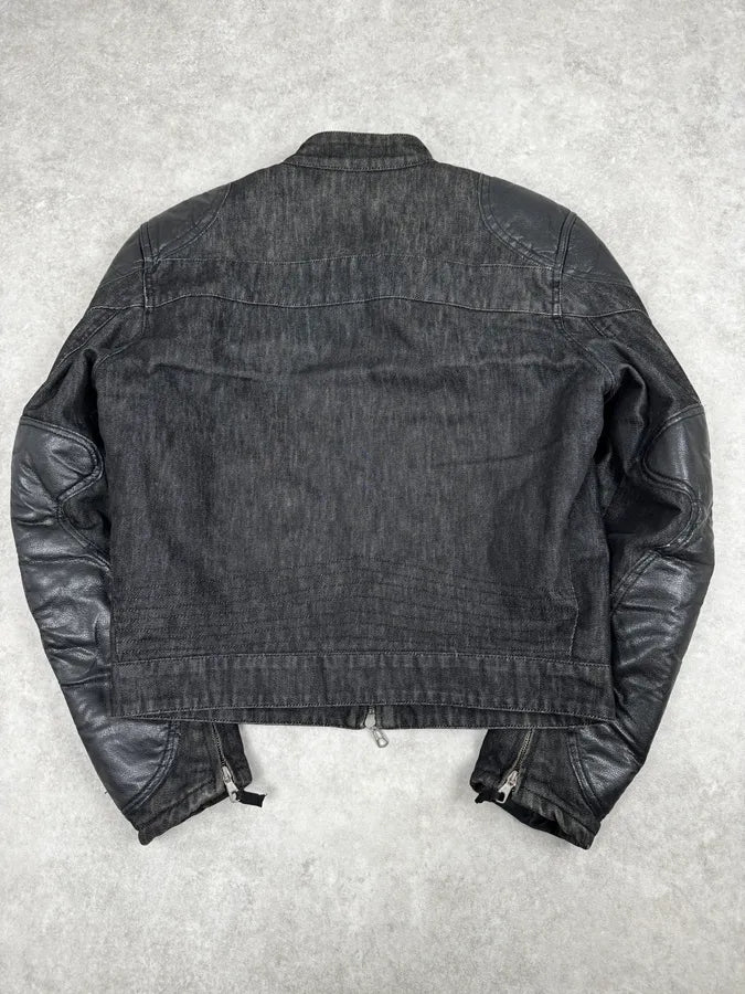 2000s Daniele Alessandrini Biker Raw Grey Denim Jacket gVXBSMY 3