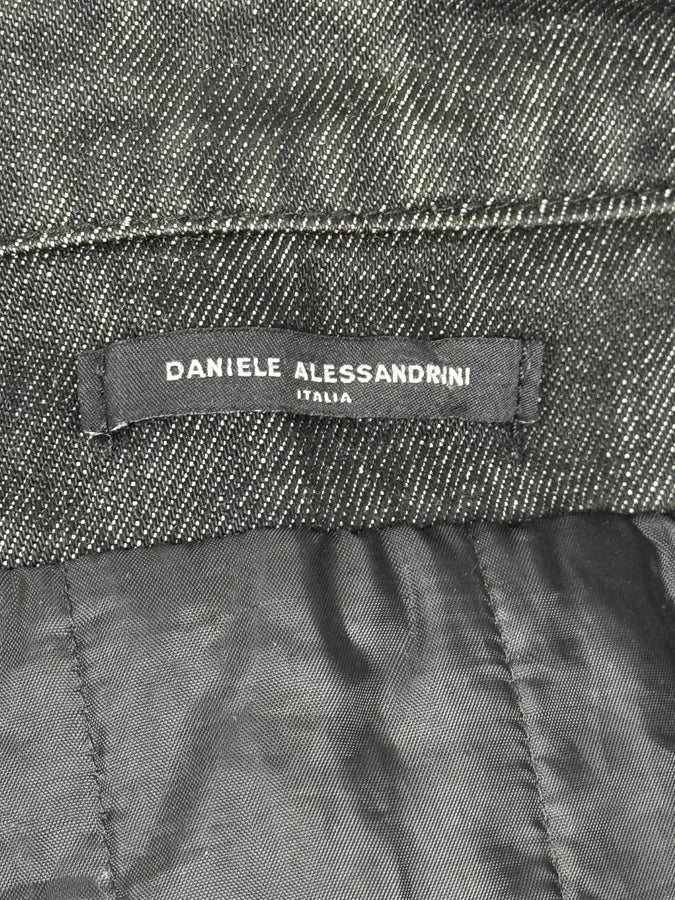 2000s Daniele Alessandrini Biker Raw Grey Denim Jacket gVXBSMY 8