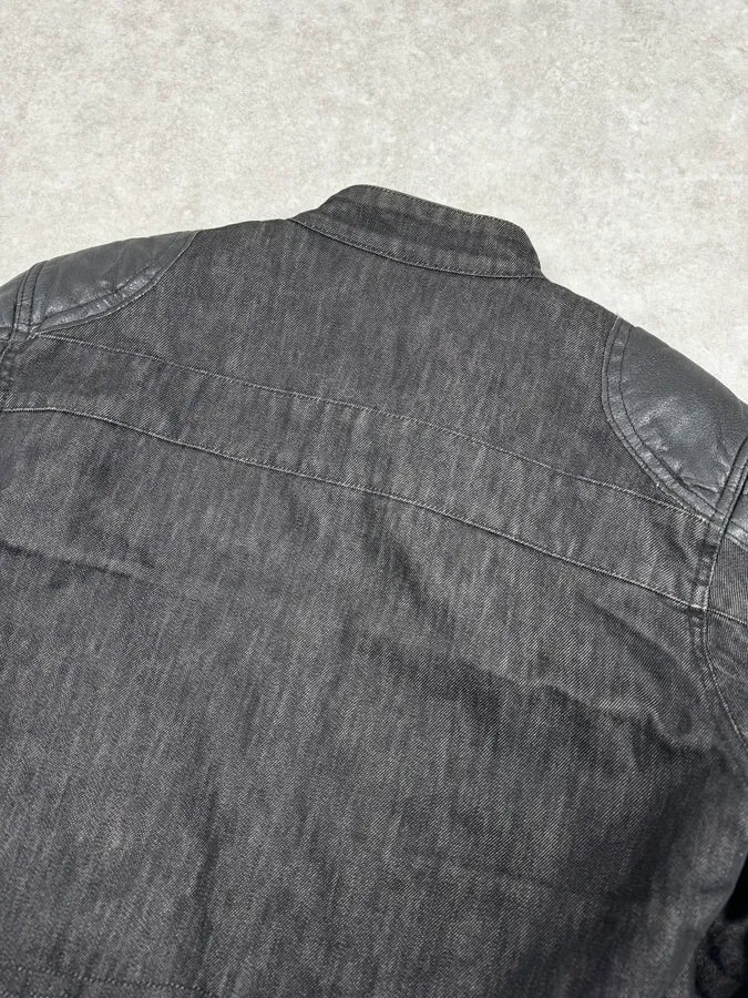 2000s Daniele Alessandrini Biker Raw Grey Denim Jacket gVXBSMY 5