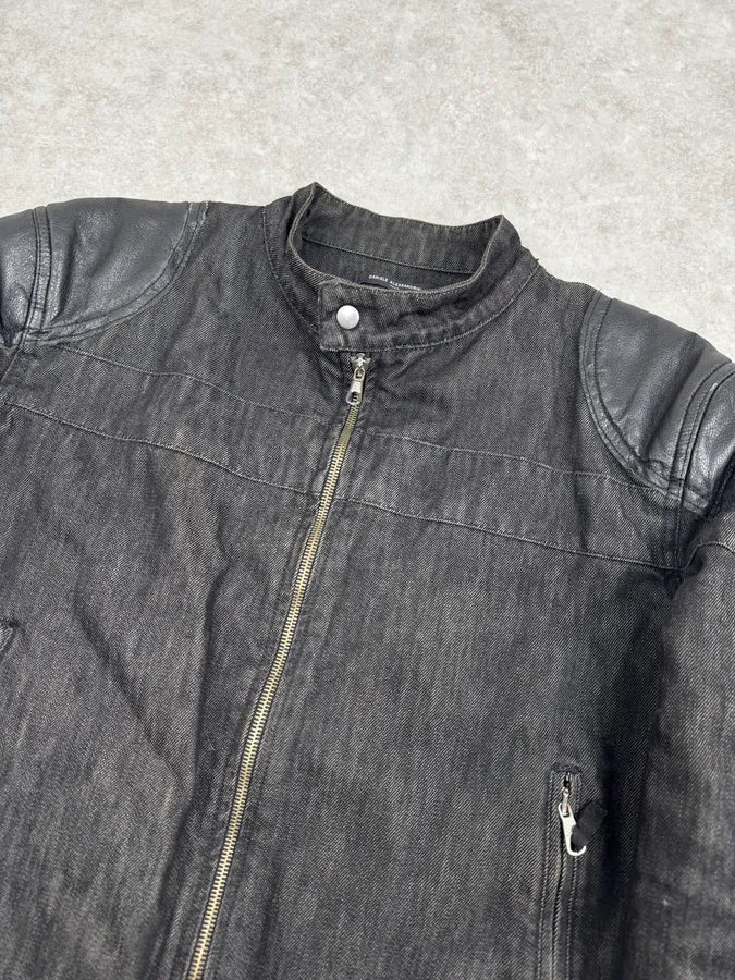 2000s Daniele Alessandrini Biker Raw Grey Denim Jacket gVXBSMY 4