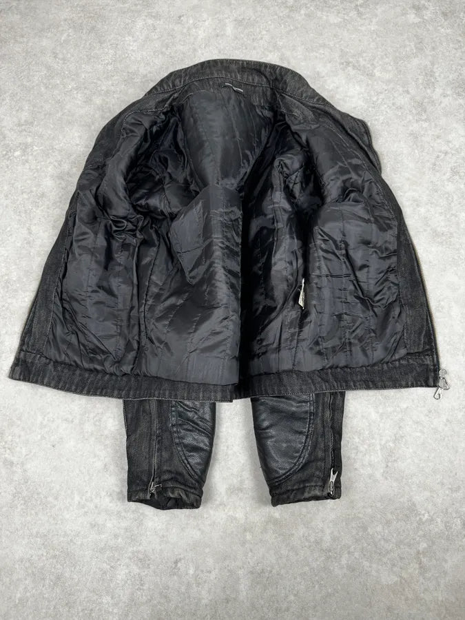 2000s Daniele Alessandrini Biker Raw Grey Denim Jacket gVXBSMY 6