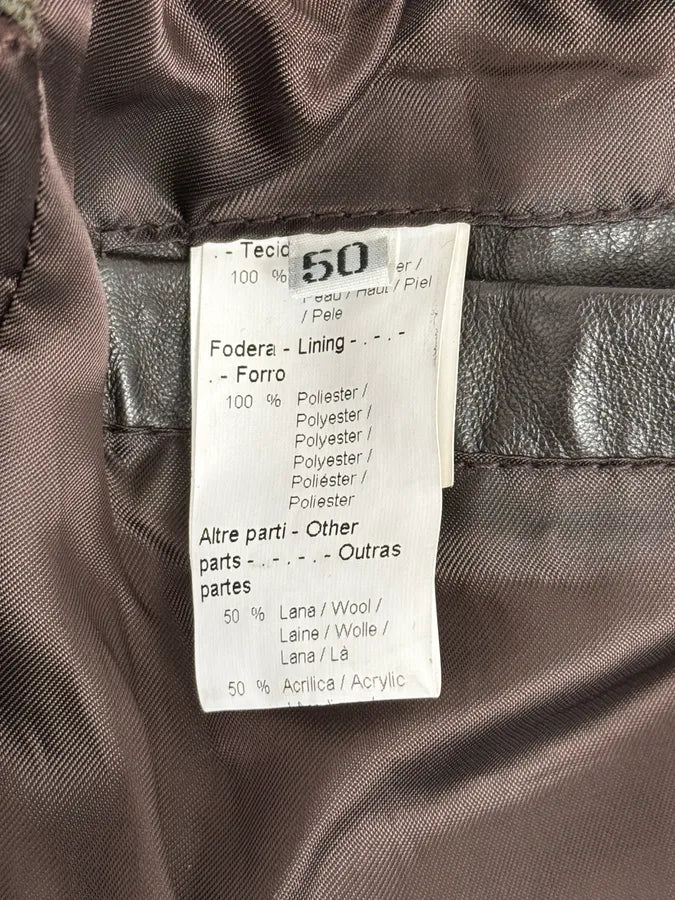 2000s Daniele Alessandrini Brown Bomber Leather Jacket okBqRlW 9