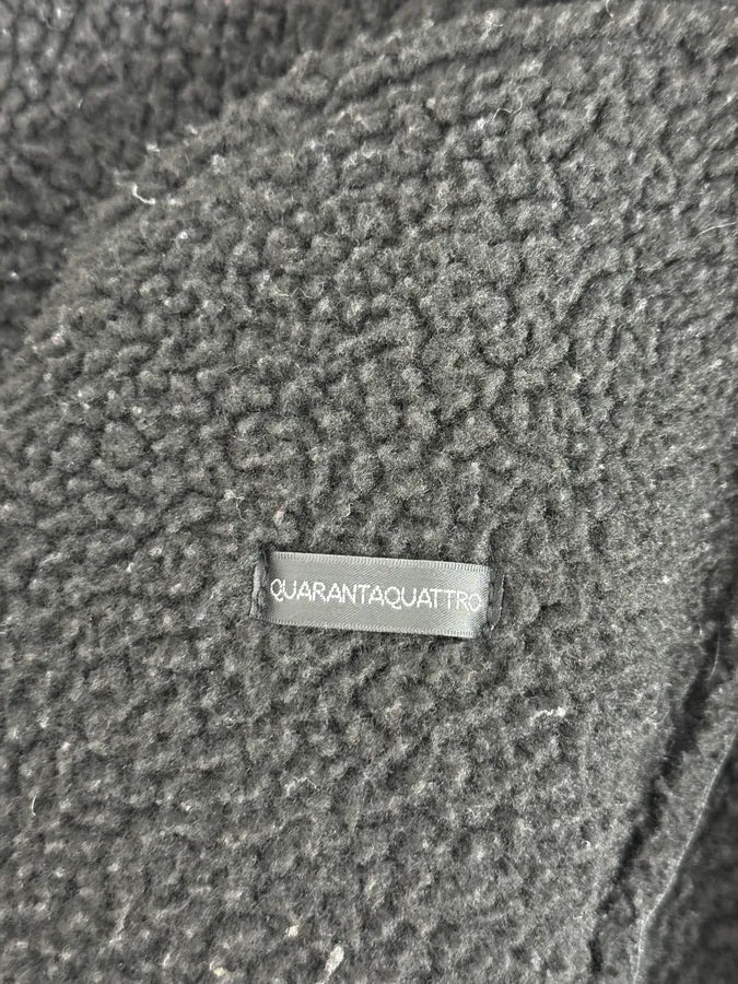 2000s Daniele Alessandrini Black Leather Shearling Jacket EStztKy 10