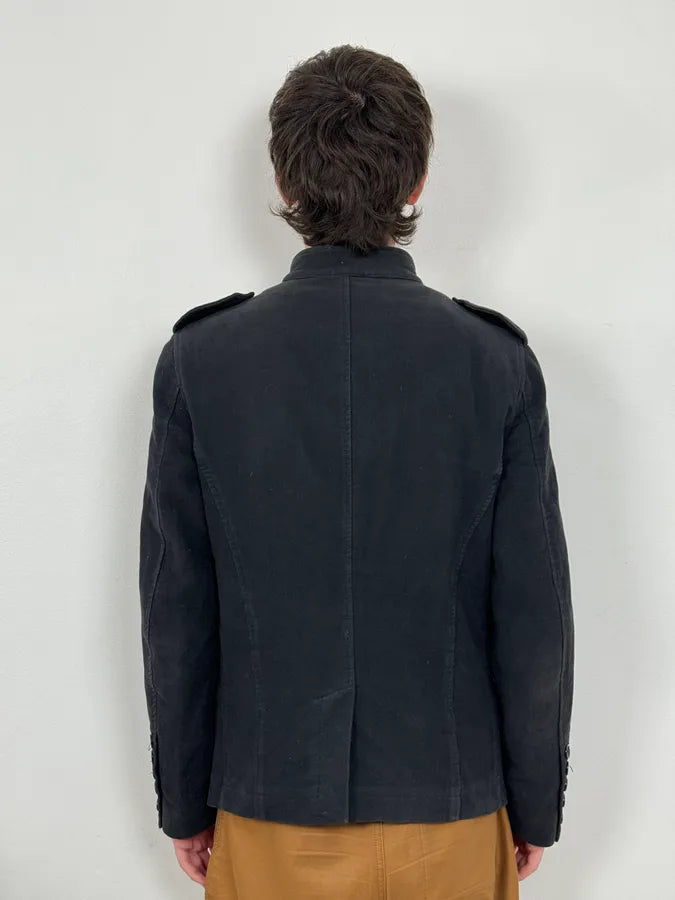 2000s Daniele Alessandrini Black Officer Buttoned Jacket BJaJjCi 1