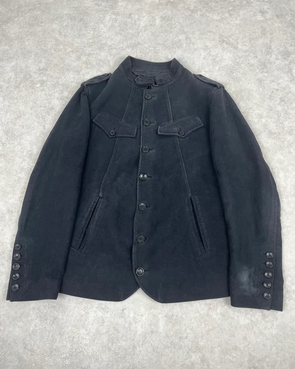 2000s Daniele Alessandrini Black Officer Buttoned Jacket BJaJjCi 2