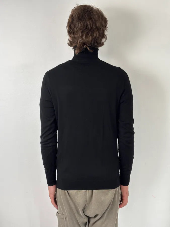 2010s Daniele Alessandrini Black Wool Turtleneck Sweater uJVmBOm 3