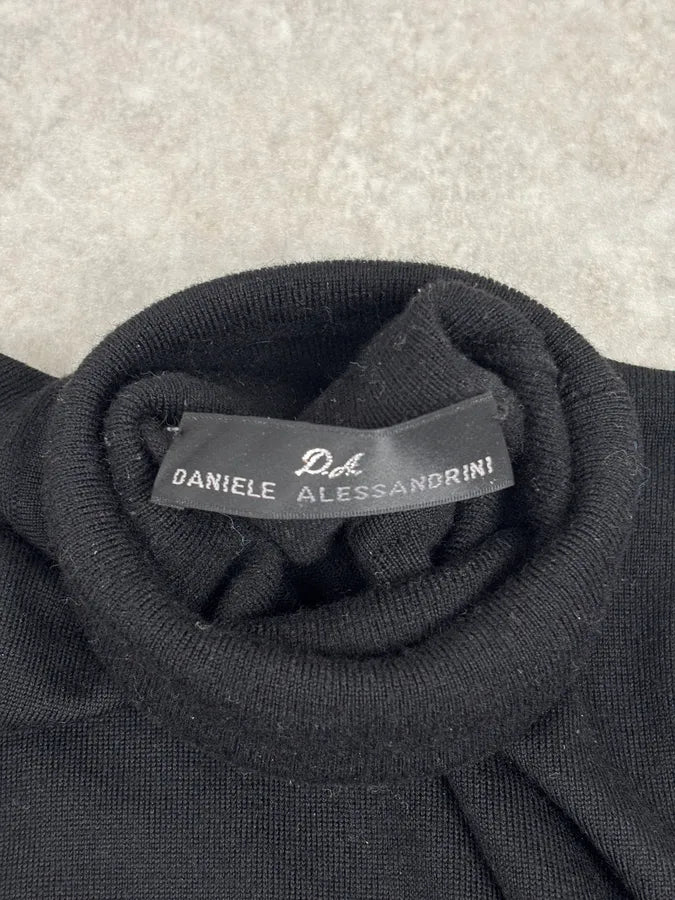2010s Daniele Alessandrini Black Wool Turtleneck Sweater uJVmBOm 6