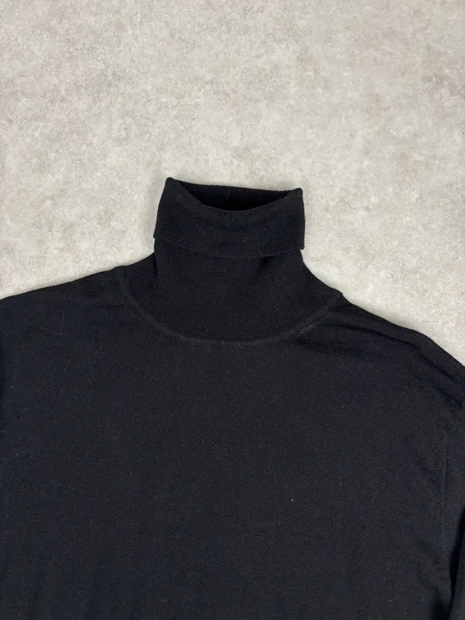 2010s Daniele Alessandrini Black Wool Turtleneck Sweater uJVmBOm 4