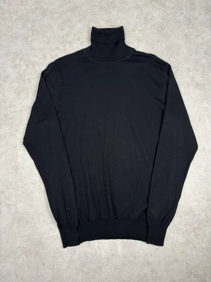 2010s Daniele Alessandrini Black Wool Turtleneck Sweater uJVmBOm 0