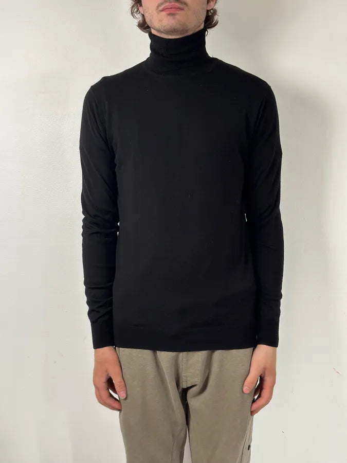 2010s Daniele Alessandrini Black Wool Turtleneck Sweater uJVmBOm 2