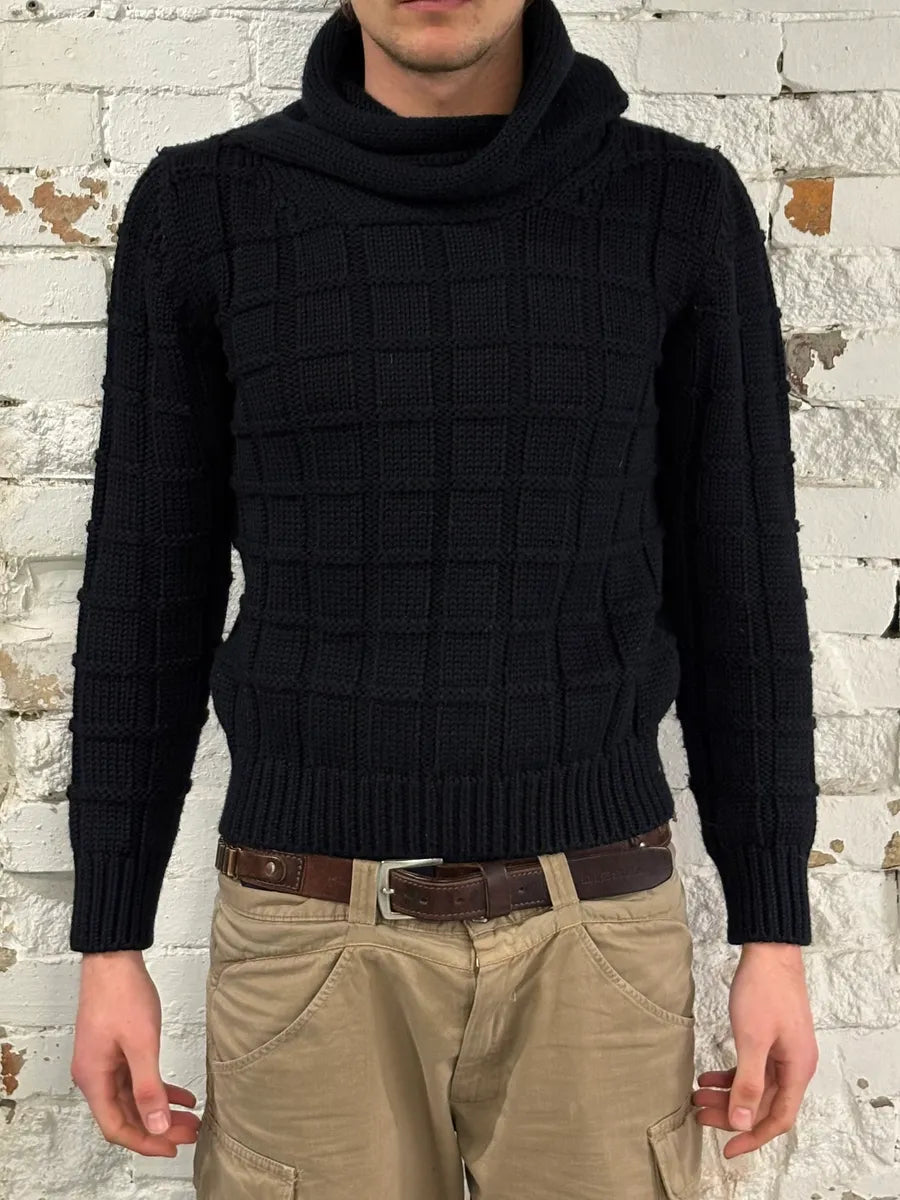 2000s Daniele Alessandrini Black Wool Turtleneck Sweater wBziLrY 1