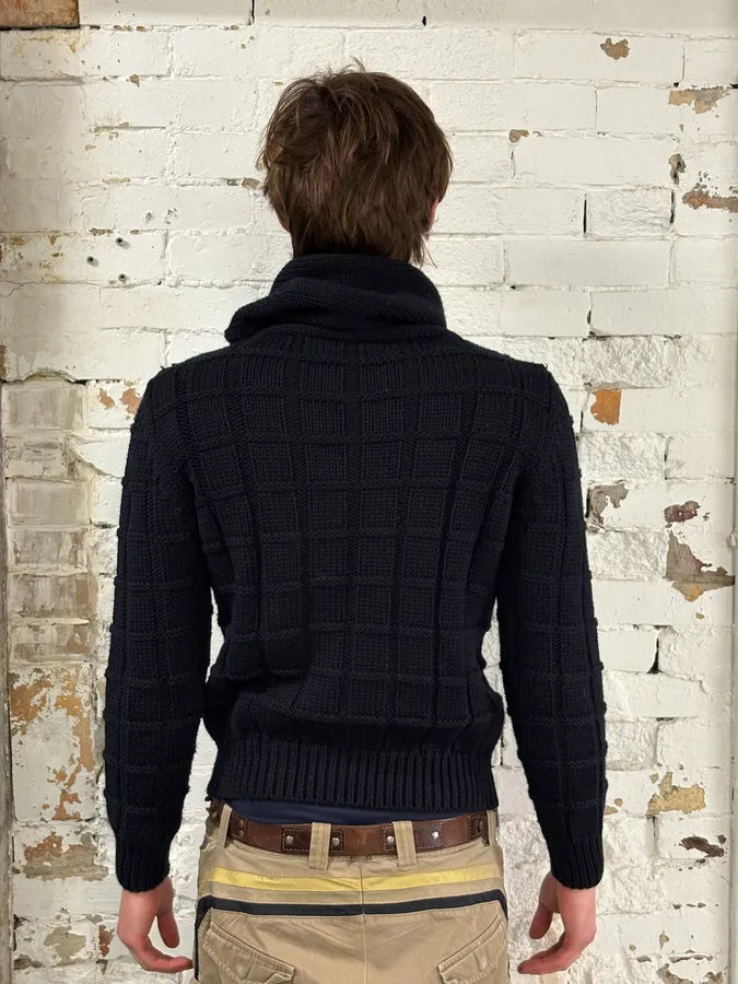 2000s Daniele Alessandrini Black Wool Turtleneck Sweater wBziLrY 2