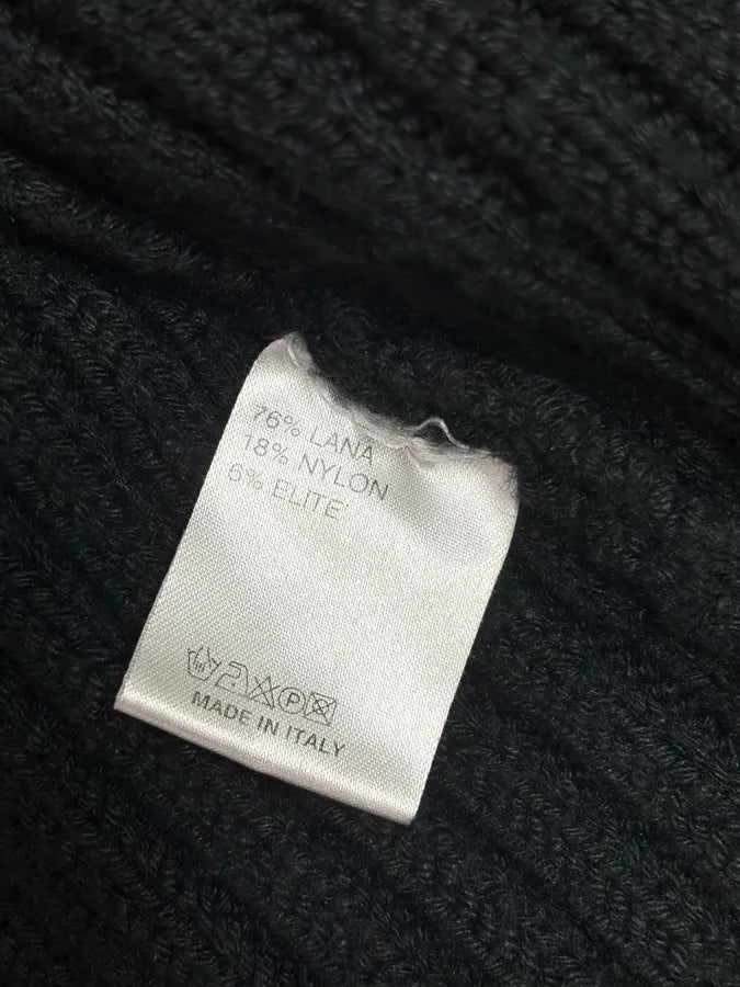 2000s Daniele Alessandrini Black Wool Zip-Up Sweater pkZTUhF 12