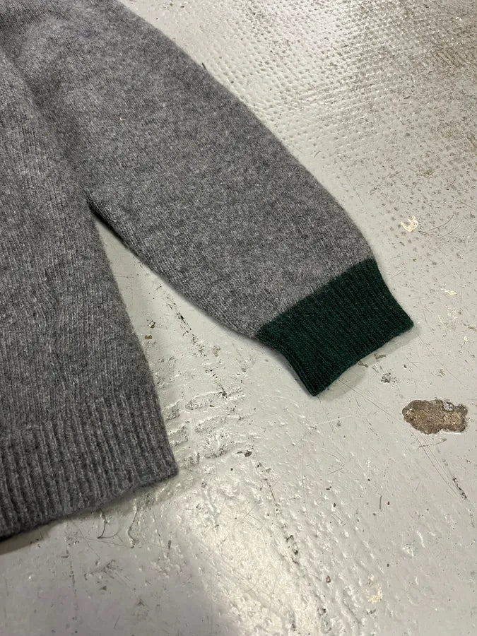 2000s Daniele Alessandrini Blue Line Grey Wool Sweater ghZTvxJ 5