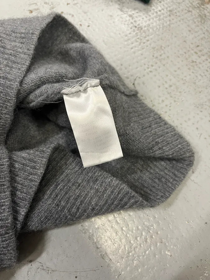 2000s Daniele Alessandrini Blue Line Grey Wool Sweater ghZTvxJ 8