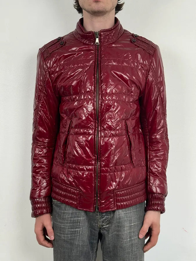 2000s Daniele Alessandrini Bordeaux British Puffer Jacket bgDYGrx 1