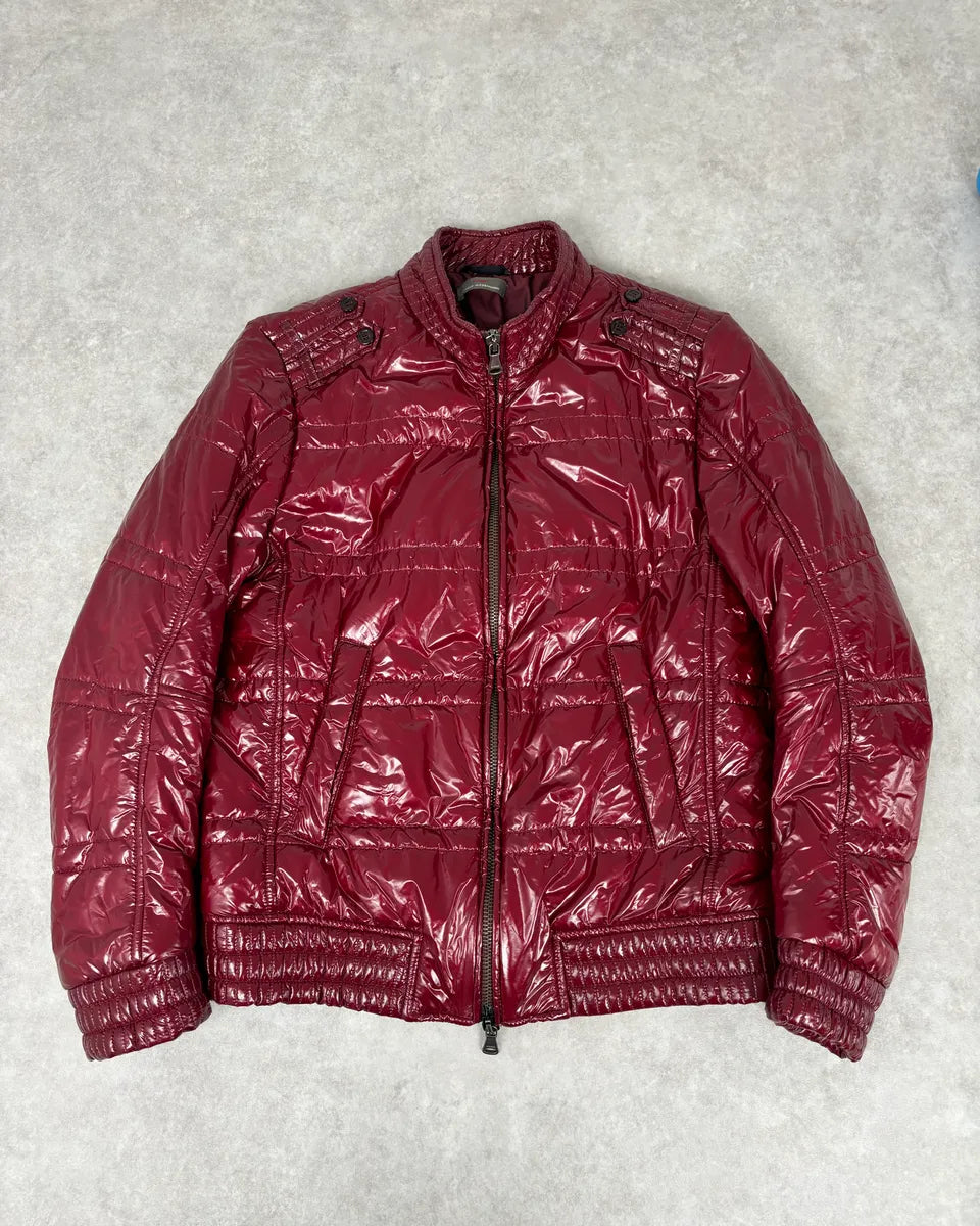 2000s Daniele Alessandrini Bordeaux British Puffer Jacket bgDYGrx 0
