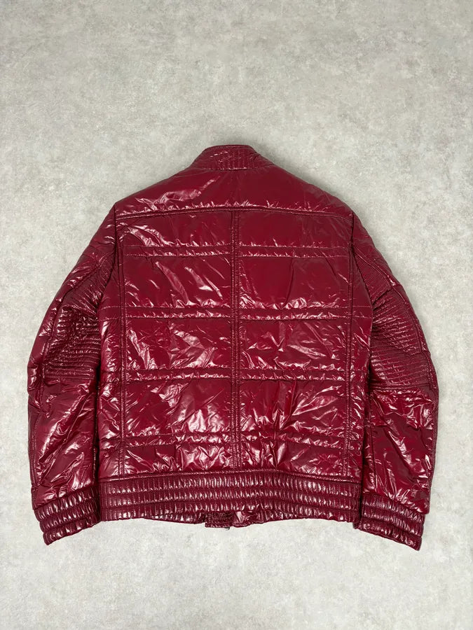 2000s Daniele Alessandrini Bordeaux British Puffer Jacket bgDYGrx 4