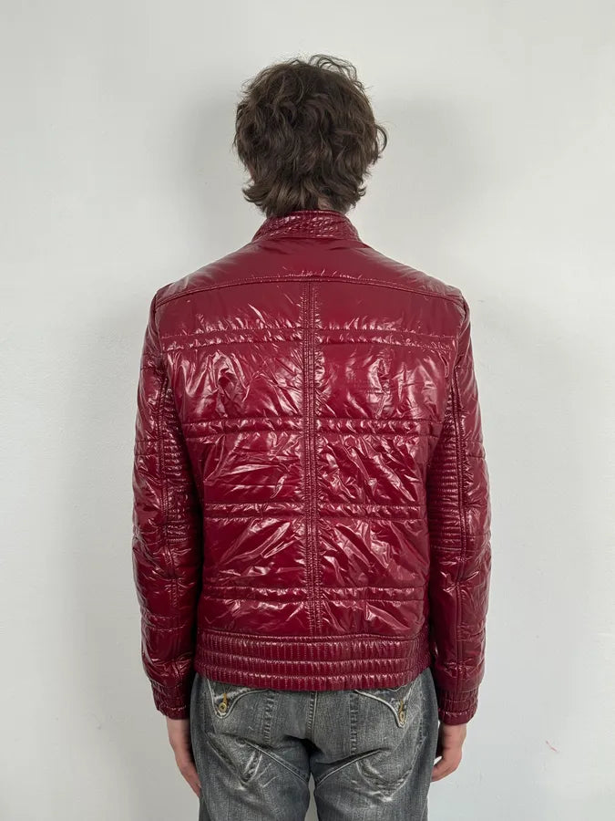 2000s Daniele Alessandrini Bordeaux British Puffer Jacket bgDYGrx 2