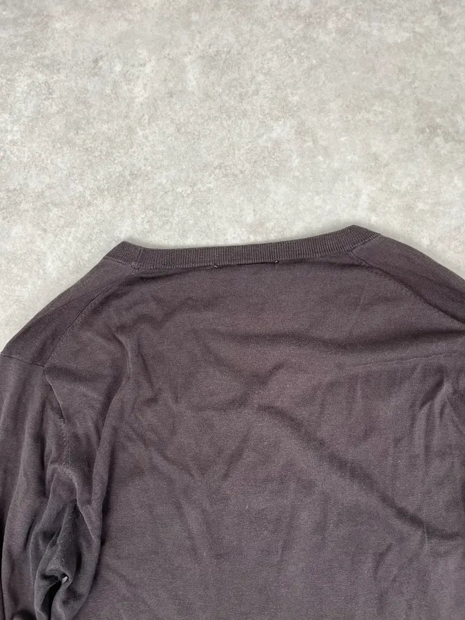 2000s Daniele Alessandrini Brown Henley Longsleeve SQaUsQi 5