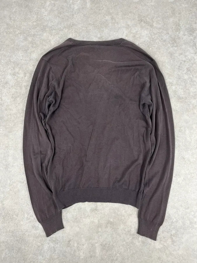 2000s Daniele Alessandrini Brown Henley Longsleeve SQaUsQi 4