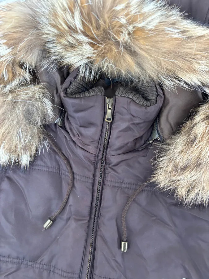 2000s Daniele Alessandrini Brown Fur Hodded Puffer Vest wSwjscd 9