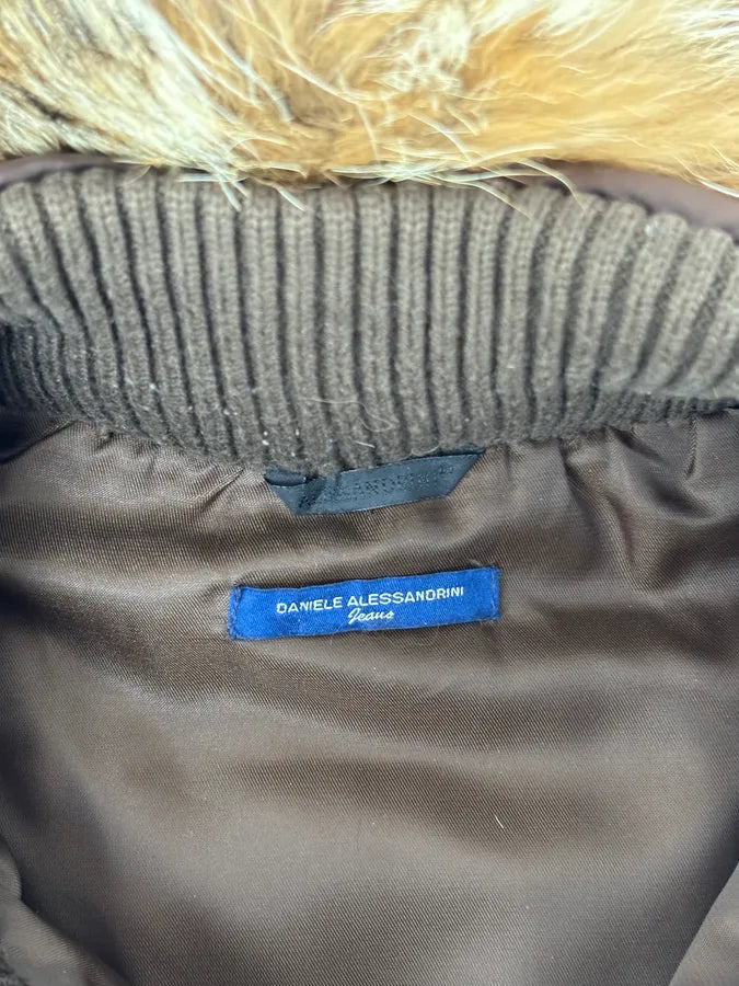 2000s Daniele Alessandrini Brown Fur Hodded Puffer Vest wSwjscd 11