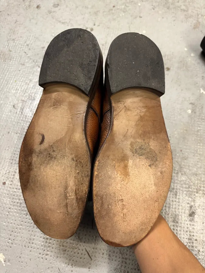 2000s Daniele Alessandrini Brown Grain Leather Boots FVmOFEB 3