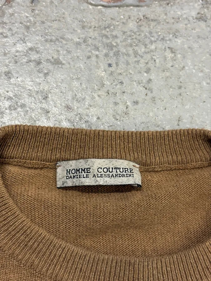 2000s Daniele Alessandrini Brown Japan Wool Sweater qWUnRfA 6