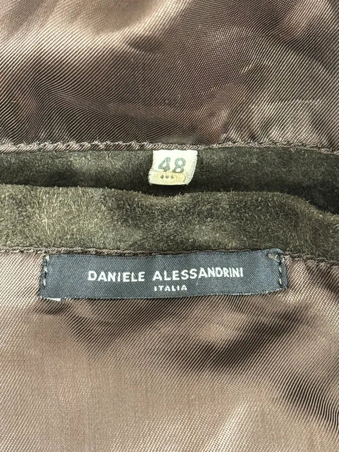2000s Daniele Alessandrini Brown Suede Leather Bomber Jacket VrcpXWv 10