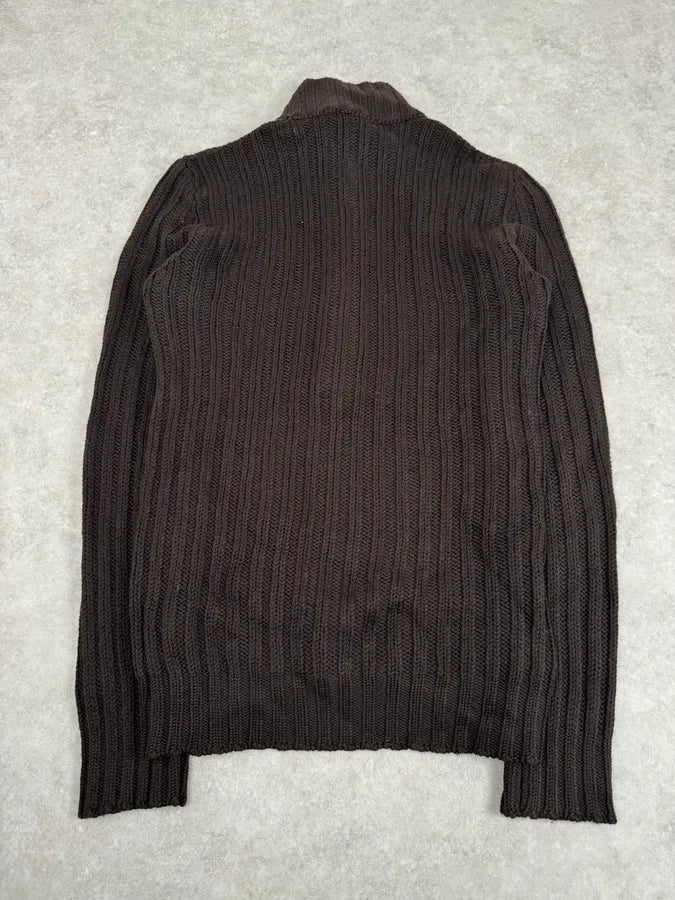 2000s Daniele Alessandrini Brown Wool Buttoned Sweater TVHwywA 6