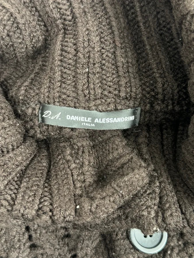 2000s Daniele Alessandrini Brown Wool Buttoned Sweater TVHwywA 7