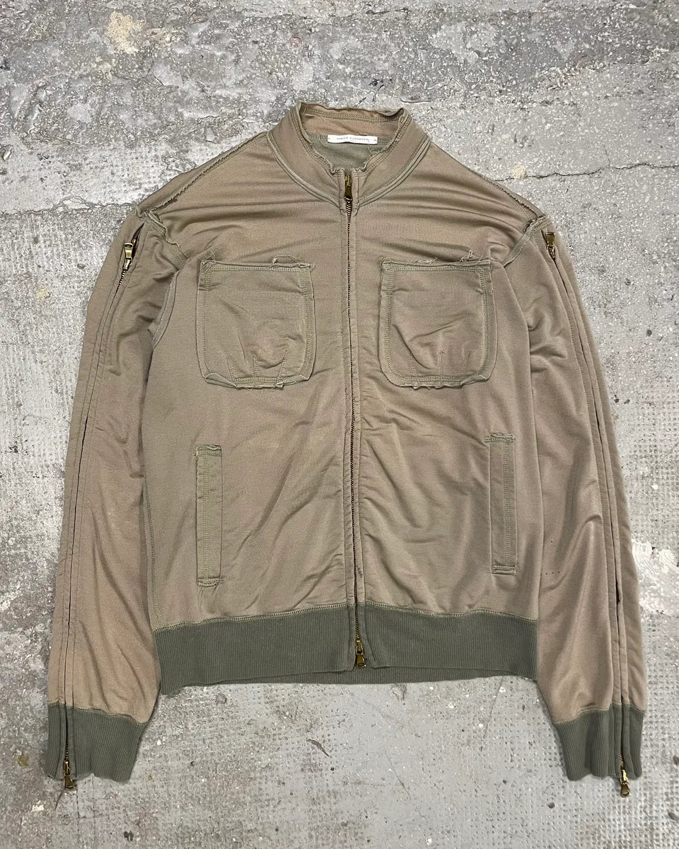 2000s Daniele Alessandrini Brown Zip Jacket (M) 0