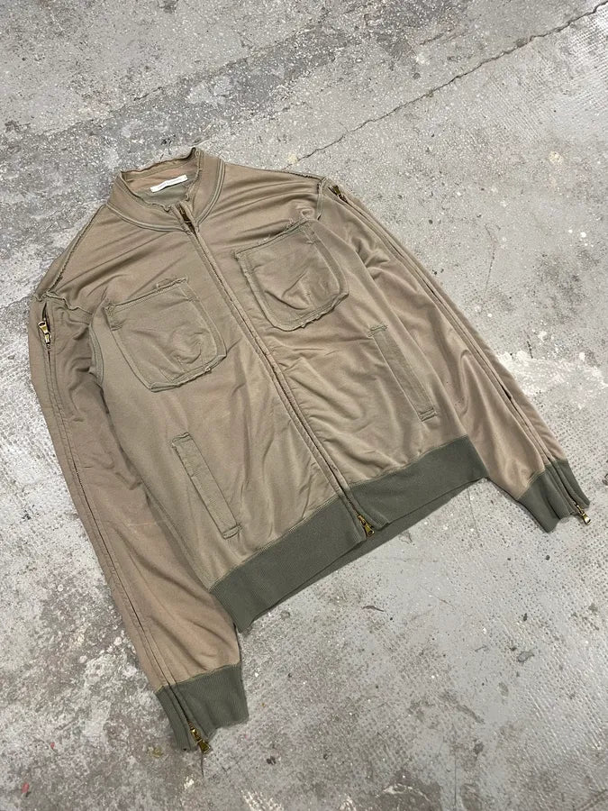 2000s Daniele Alessandrini Brown Zip Jacket (M) 2