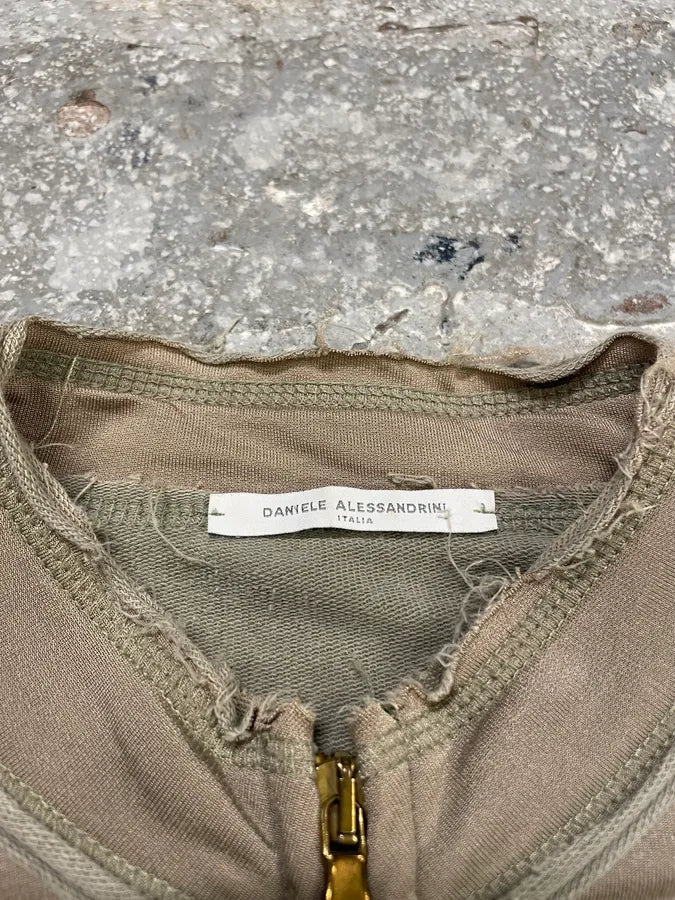 2000s Daniele Alessandrini Brown Zip Jacket (M) 8
