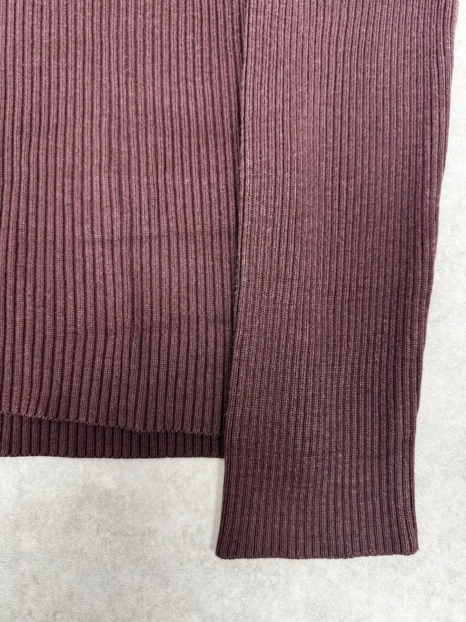 2000s Daniele Alessandrini Burgundy Zip-Up Sweater hBhNkyE 6