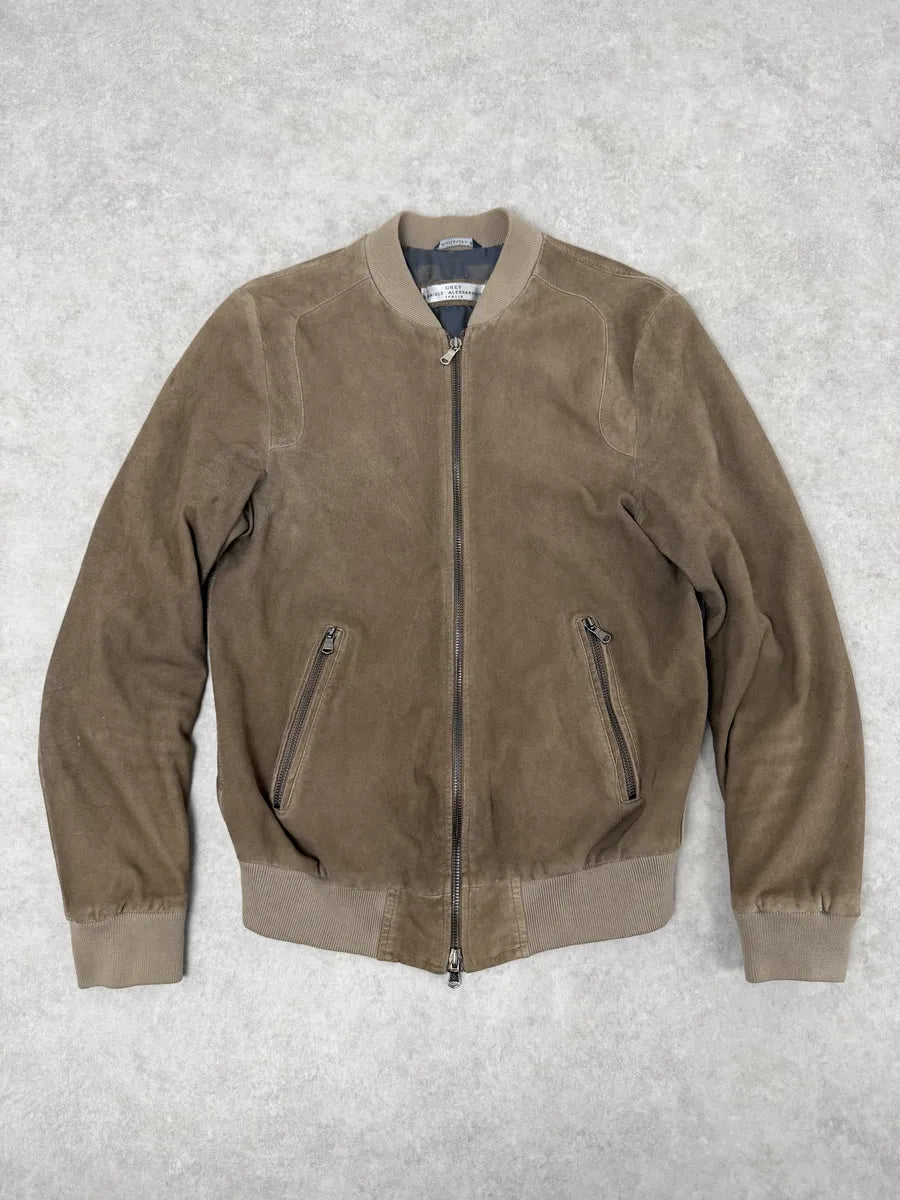2000s Daniele Alessandrini Camel Leather Bomber Jacket fdEODJW 0