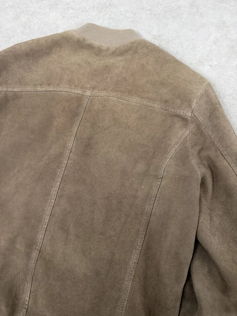 2000s Daniele Alessandrini Camel Leather Bomber Jacket fdEODJW 8