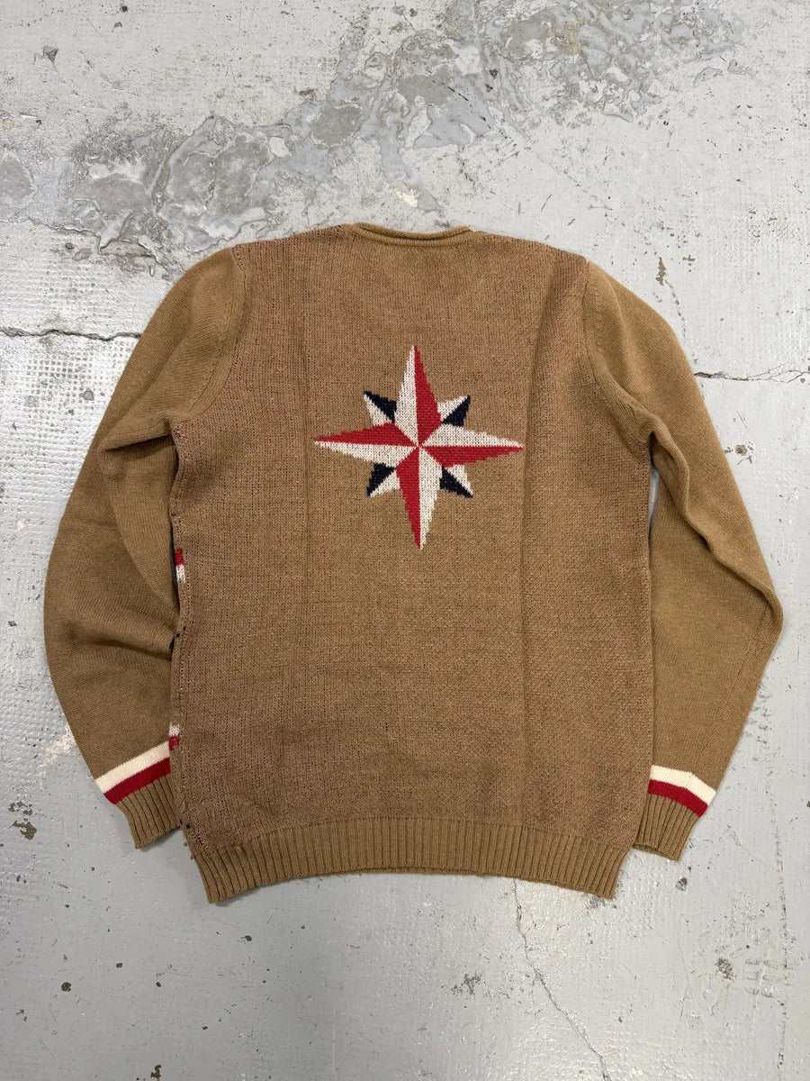 2000s Daniele Alessandrini Camel Wool Stars Propaganda Sweater bRChCKK 1