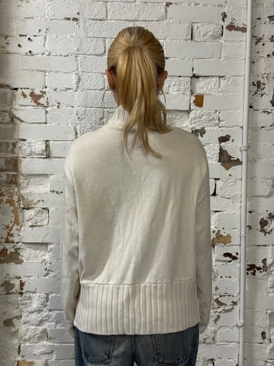 2000s Daniele Alessandrini Circle Zip White Zip-up Sweater vAdspjp 2