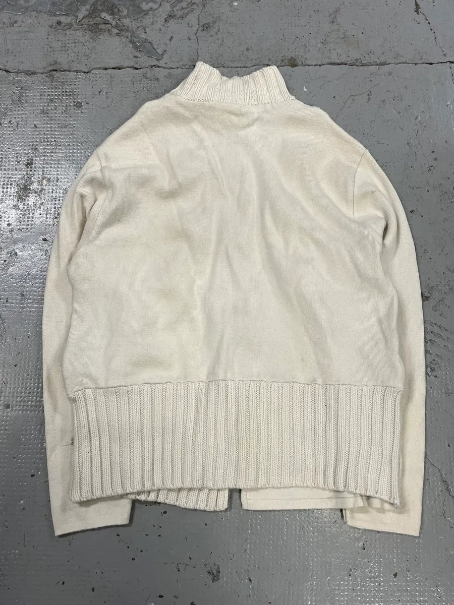 2000s Daniele Alessandrini Circle Zip White Zip-up Sweater vAdspjp 7