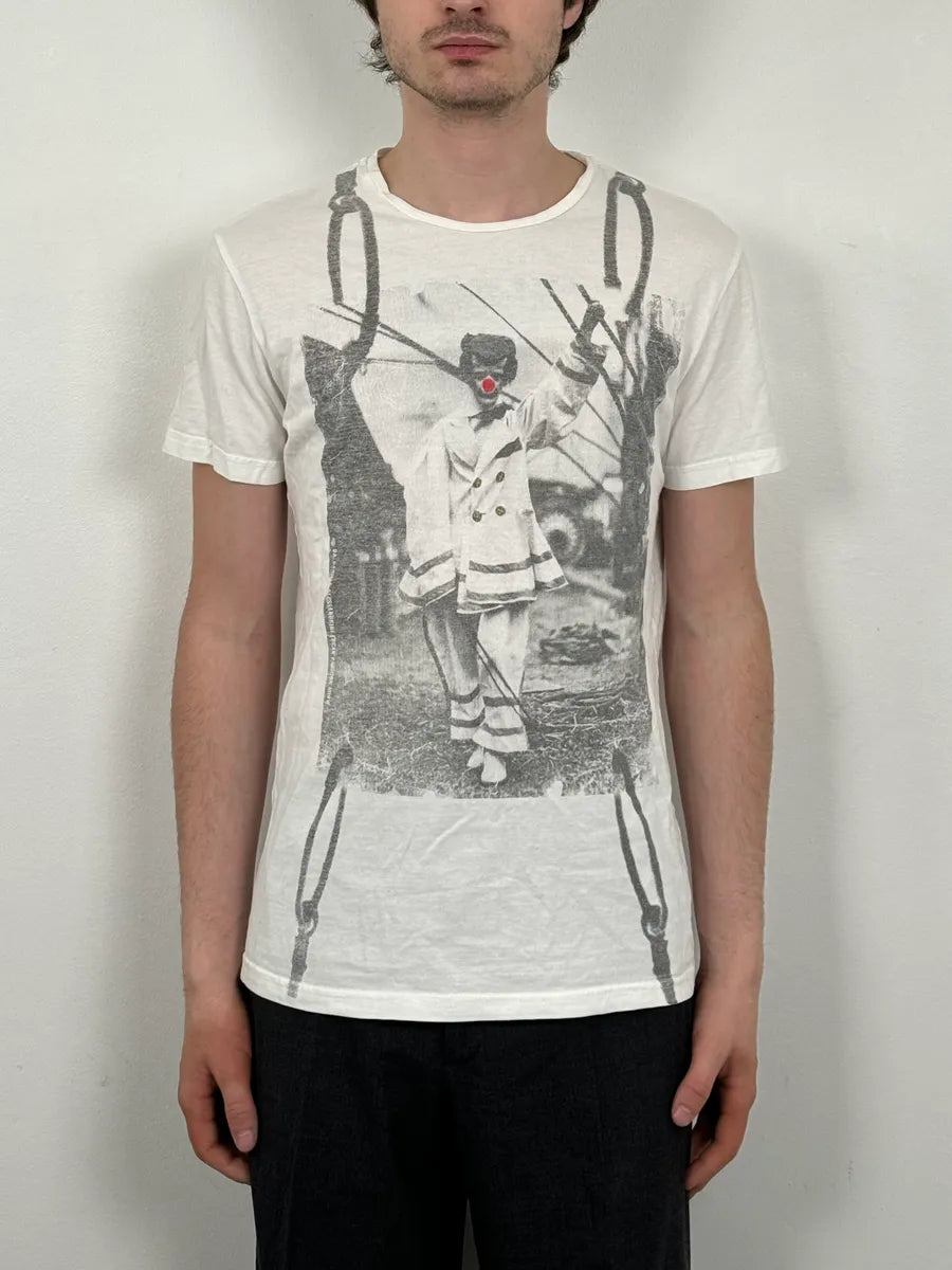 2000s Daniele Alessandrini Clow White T-Shirt LUywVPq 1