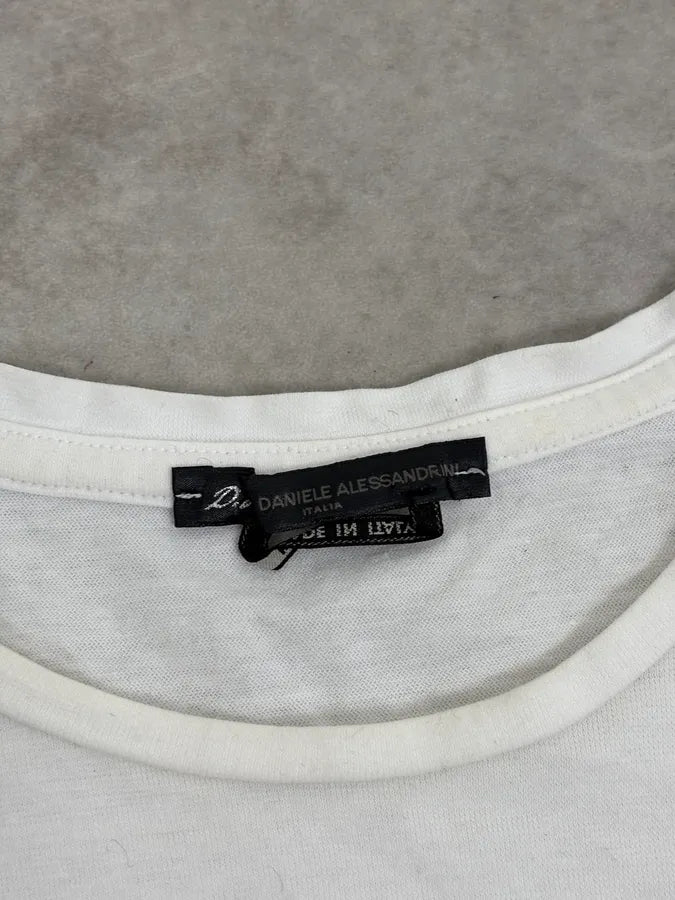2000s Daniele Alessandrini Clow White T-Shirt LUywVPq 7