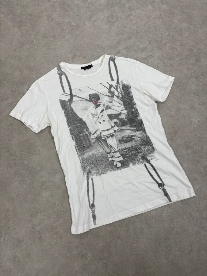 2000s Daniele Alessandrini Clow White T-Shirt LUywVPq 3