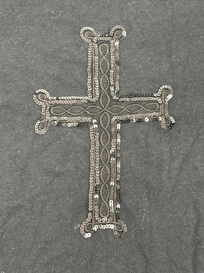 2000s Daniele Alessandrini Cross Ornament Black Longsleeves YtPdqda 6