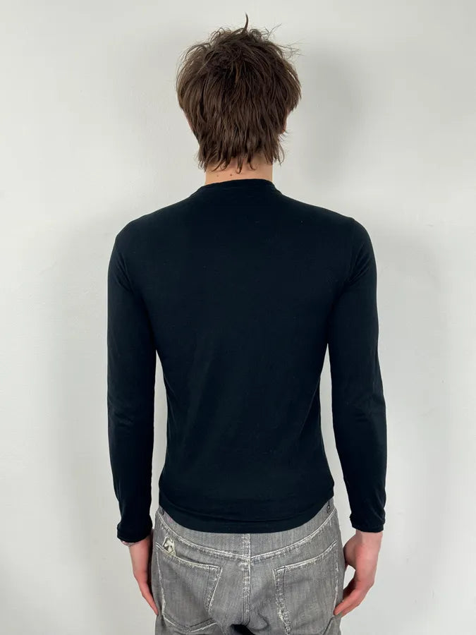 2000s Daniele Alessandrini Cross Ornament Black Longsleeves YtPdqda 2