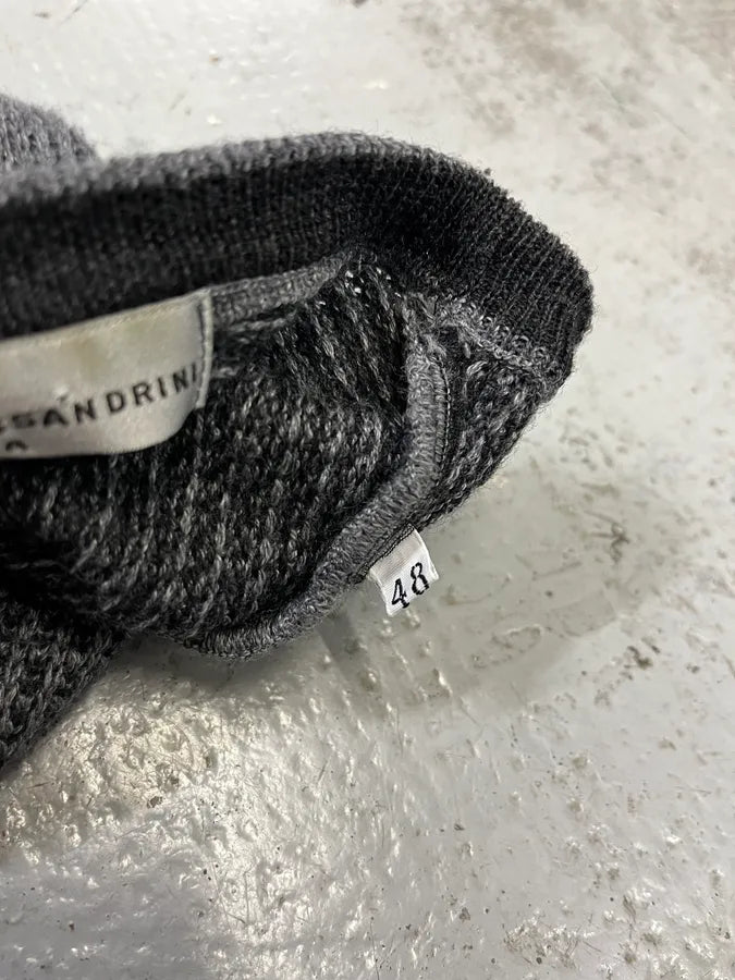 2000s Daniele Alessandrini Destroyed Grey Wool Sweater FMcUBcz 9