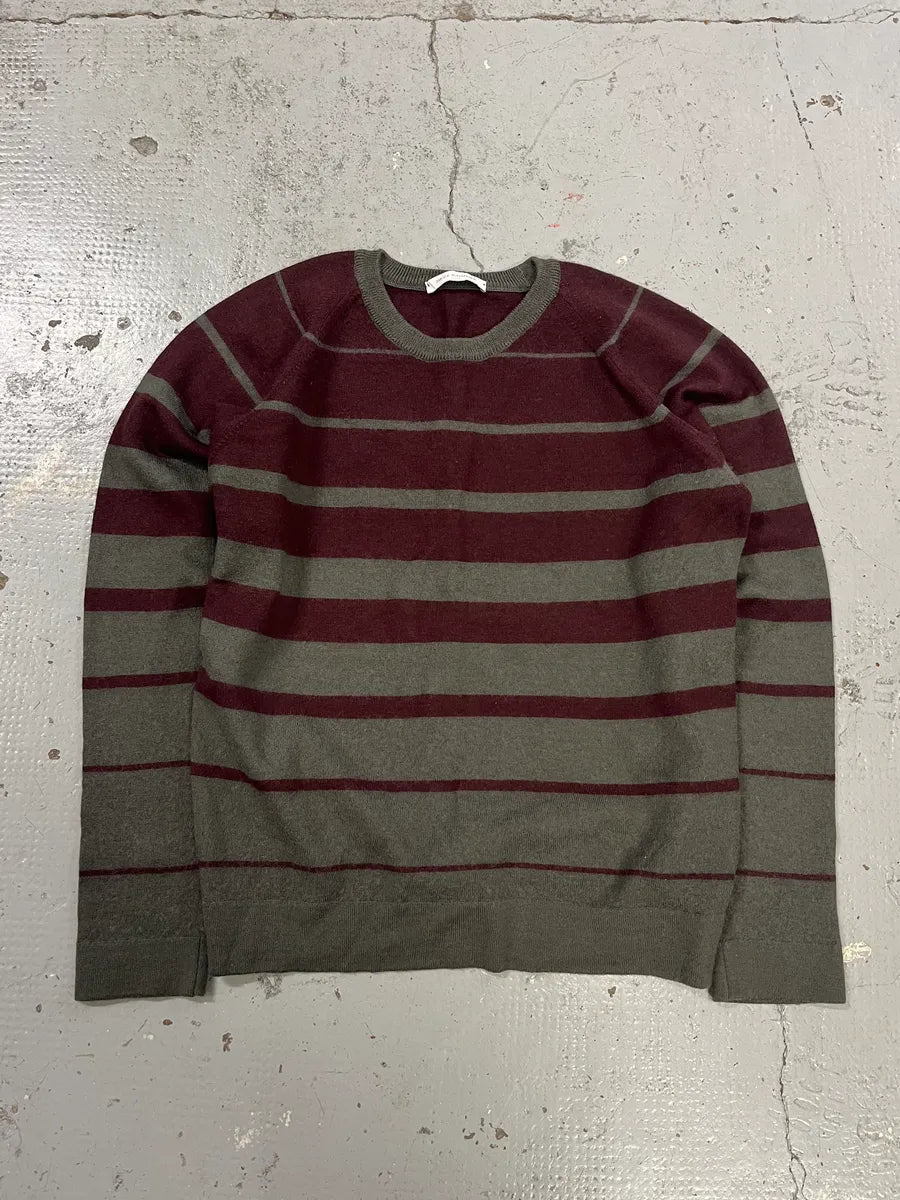2000s Daniele Alessandrini Grey & Purple Wool Sweater CExBhIY 0